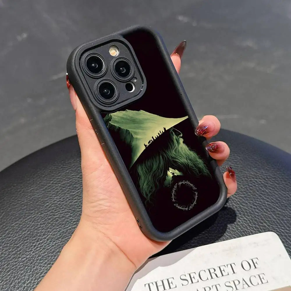 The Lord of the R-Rings Map Silicone Phone Case For iPhone 17 Air 17 16 15 14 13 12 11 Plus Pro Max Shockproof Soft Cover
