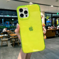 Ins Neon Fluorescent Color Clear Phone Case For iPhone 17 16 15 14 Pro 11 12 13 Pro Max XR XS 8 Plus Soft Shockproof Cover Coque