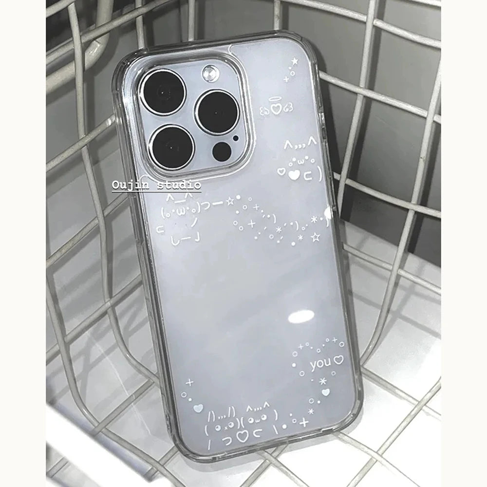 Ins Korean Line Pattern Y2K Phone Case For iPhone 17 16e 16 15 14 13 12 11 Mini Air Pro Max X XR XSMax 7 8 Plus Soft Back Cover