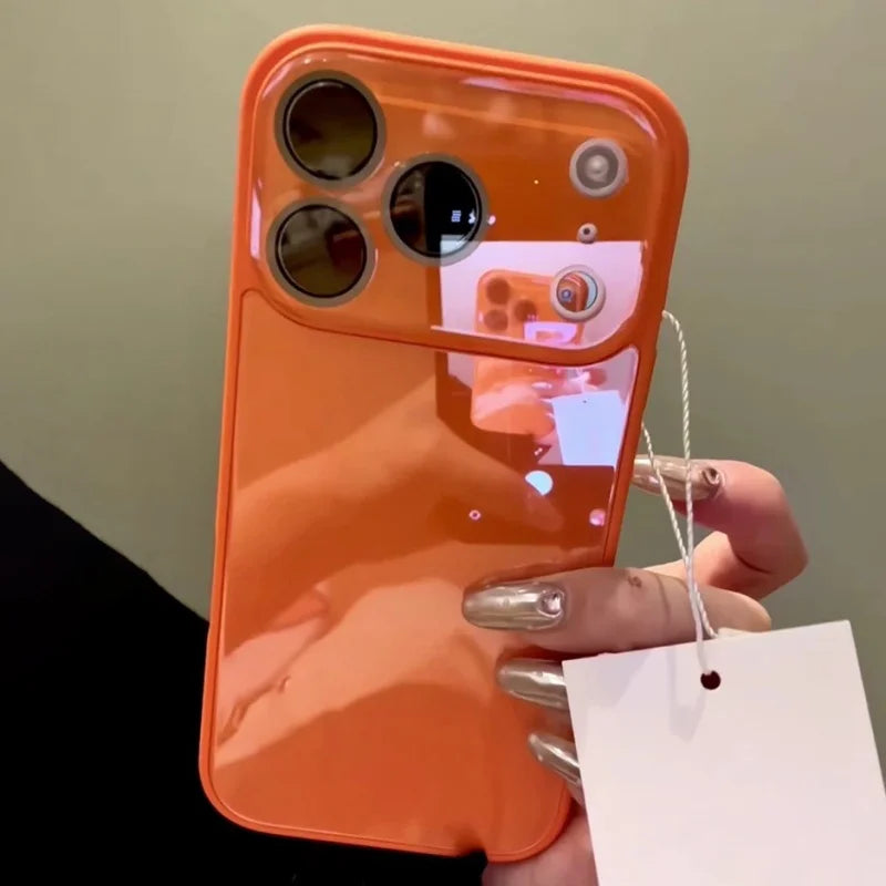 Luxury ice-Tempered Glass Camera Case for iPhone 17 16 15 14 13 12 11 Pro Max Plating Candy Armor Shockproof Glossy Hard Cover