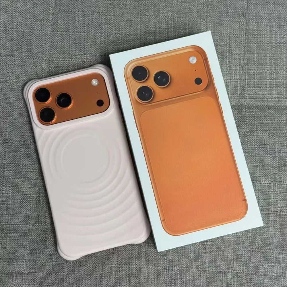 Water Ripple Silicone For Magsafe Magnetic Case For iPhone 17 Air 16 15 14 13 12 11 Pro Max Plus Shockproof Soft Protector Cover