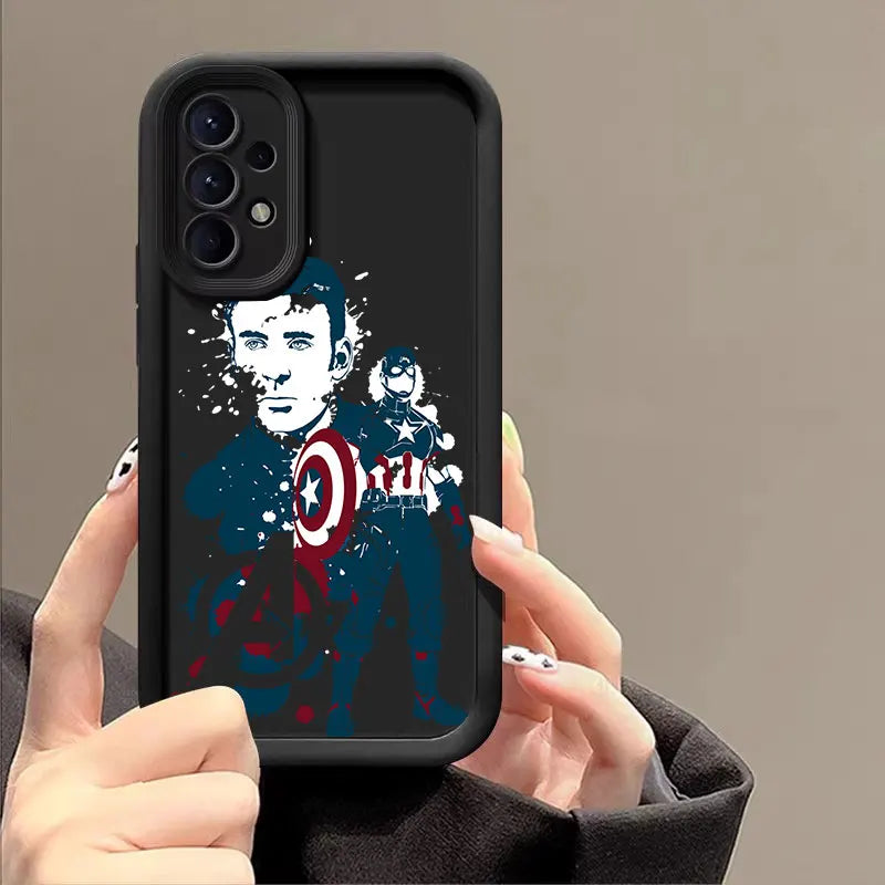 Marvel Avengers Hero Captain America Case For Samsung Galaxy A57 A56 A37 A36 A17 A07 A26 A16 A06 A55 A52 A14 A73 A34 Soft Cover
