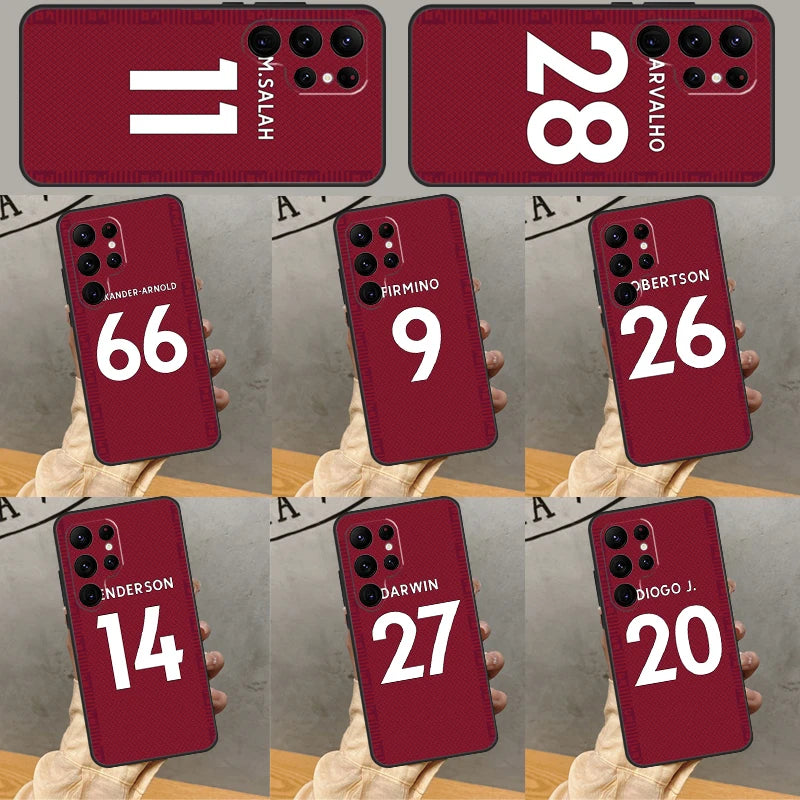 Cool Football Player Lucky number Phone Case For Samsung Galaxy S25 Ultra S23 S22 S21 Ultra S9 S10 S20 Plus S24 FE Funda Cover