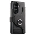 Zipper Wallet Magnetic Cover for Samsung Z Fold 7 Fold6 Fold5 Fold4 Fold3 Magsafe 2 in 1 Flip Leather Stand Holder Phone Bag