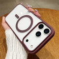 Luxury For Magsafe Magnetic Wireless Charge Case For iPhone 17 Air 11 12 13 14 15 16 17 Pro Max Plus Transparent Hard Back Cover