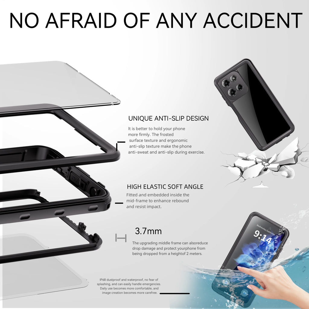 Ip68 Waterproof Case For Motorola Moto G Play 2026 G Stylus 2025 5g 2024 Snorkeling Dustproof,snowproof,swimming,anti-fall Cover