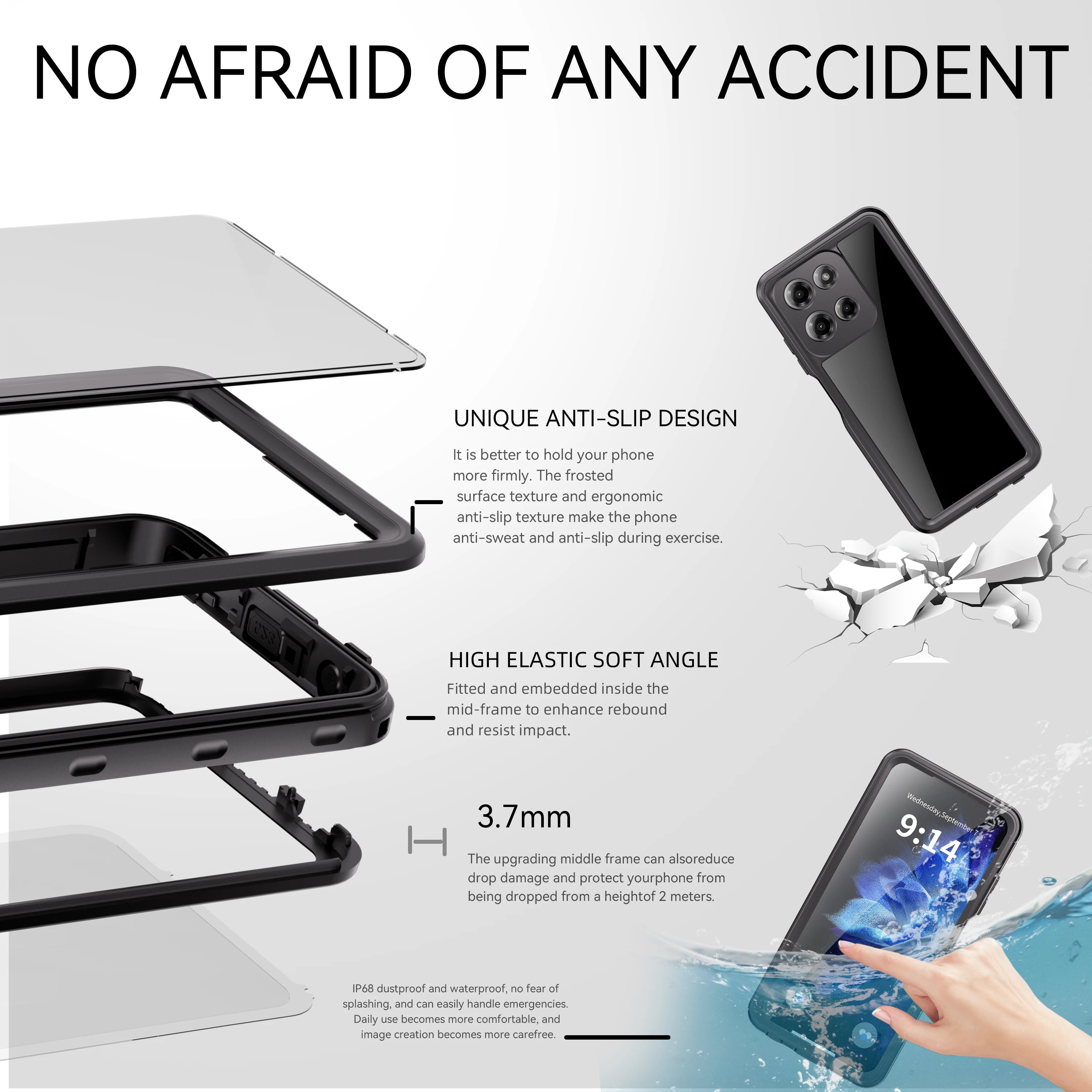 Ip68 Waterproof Case For Motorola Moto G Play 2026 G Stylus 2025 5g 2024 Snorkeling Dustproof,snowproof,swimming,anti-fall Cover