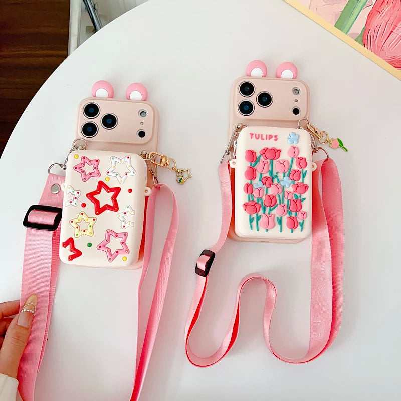 For Samsung Galaxy A17 A07 A16 A06 A26 A56 A04E A05 A05s A15 A25 A35 A55 Tulip Star Wallet Case With Accessories