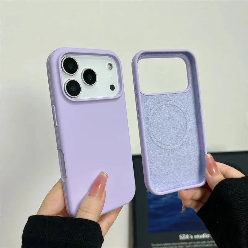 2026 New Magnetic Liquid Silicone Phone Case For iPhone 17 Air 16 15 14 13 Pro Max Plus for Magsafe Shockproof Protective Cover