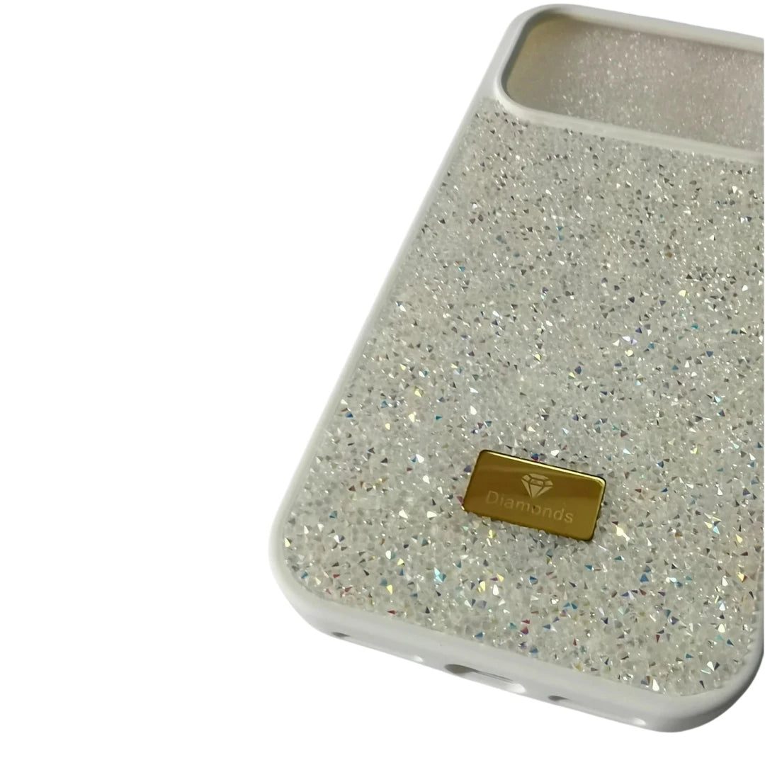 Gold Diamond Bling Multicolored Rhinestones Case For iPhone 17 16 15 14 Plus+ 13 12 Pro Max 17e 16e Air Glitter Protection Cover