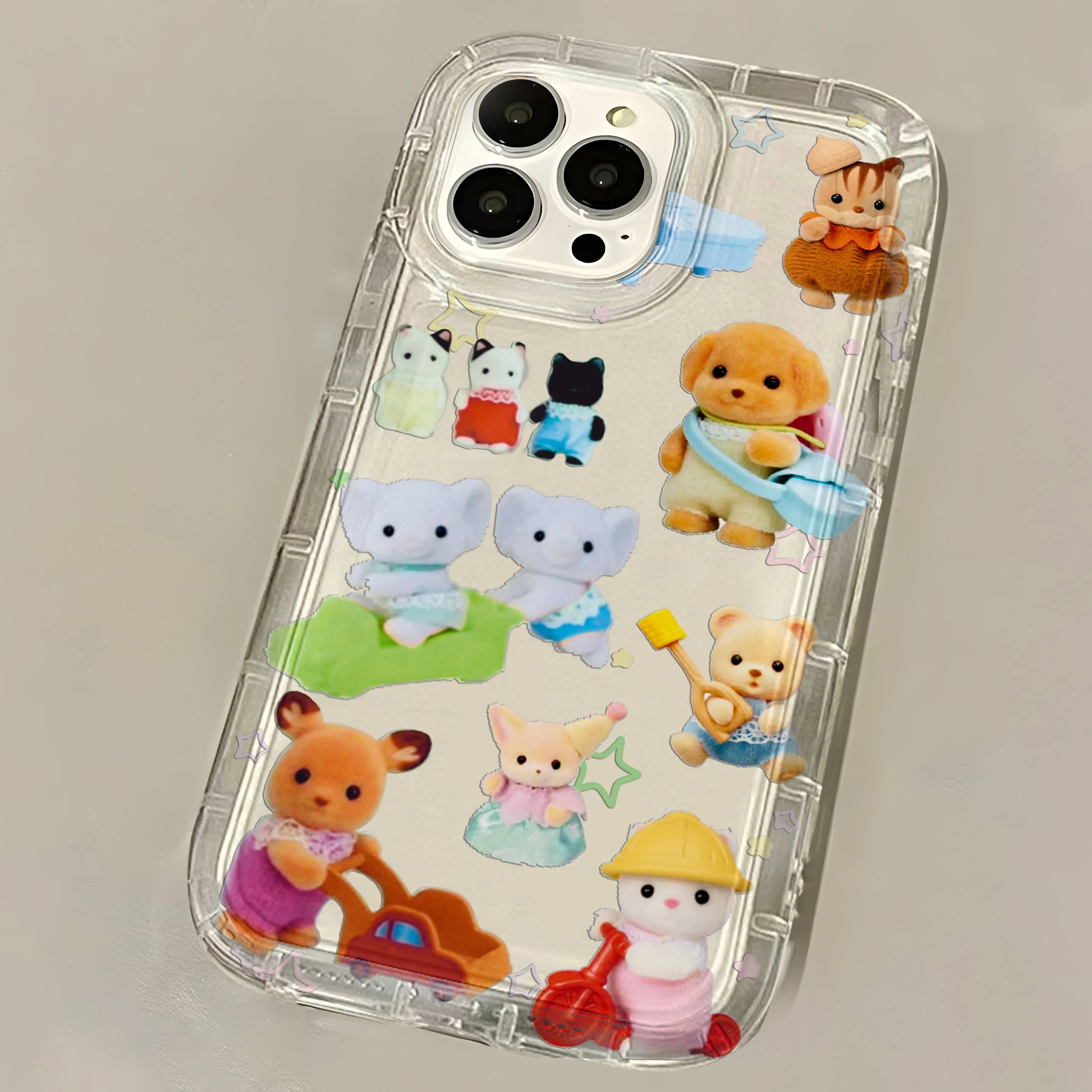 Clmj Vintage Bear Animals Luxury Clear Case for Samsung Galaxy S20 S20 S21 S21 S22 S23 S24 S25 Ultra Plus 5G Airbag Shockproof