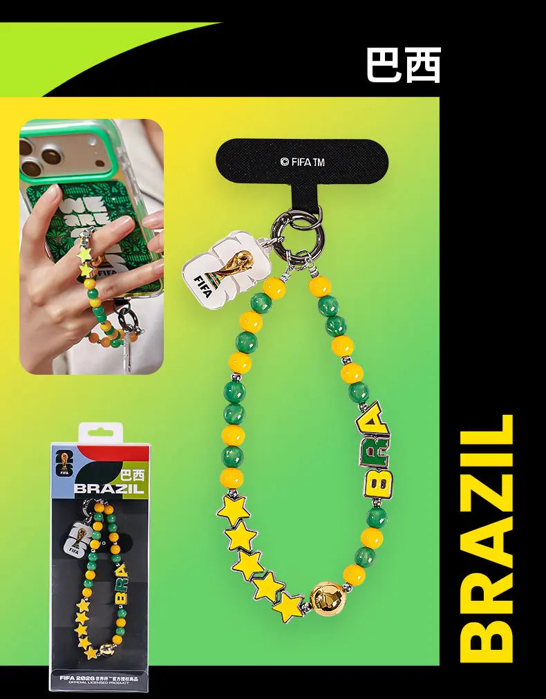 FIFA FIFA 2026 World Cup National Team Mobile Phone Lanyard Decoration Anti-lost Mobile Phone Case Gasket Anti-drop Lanyard