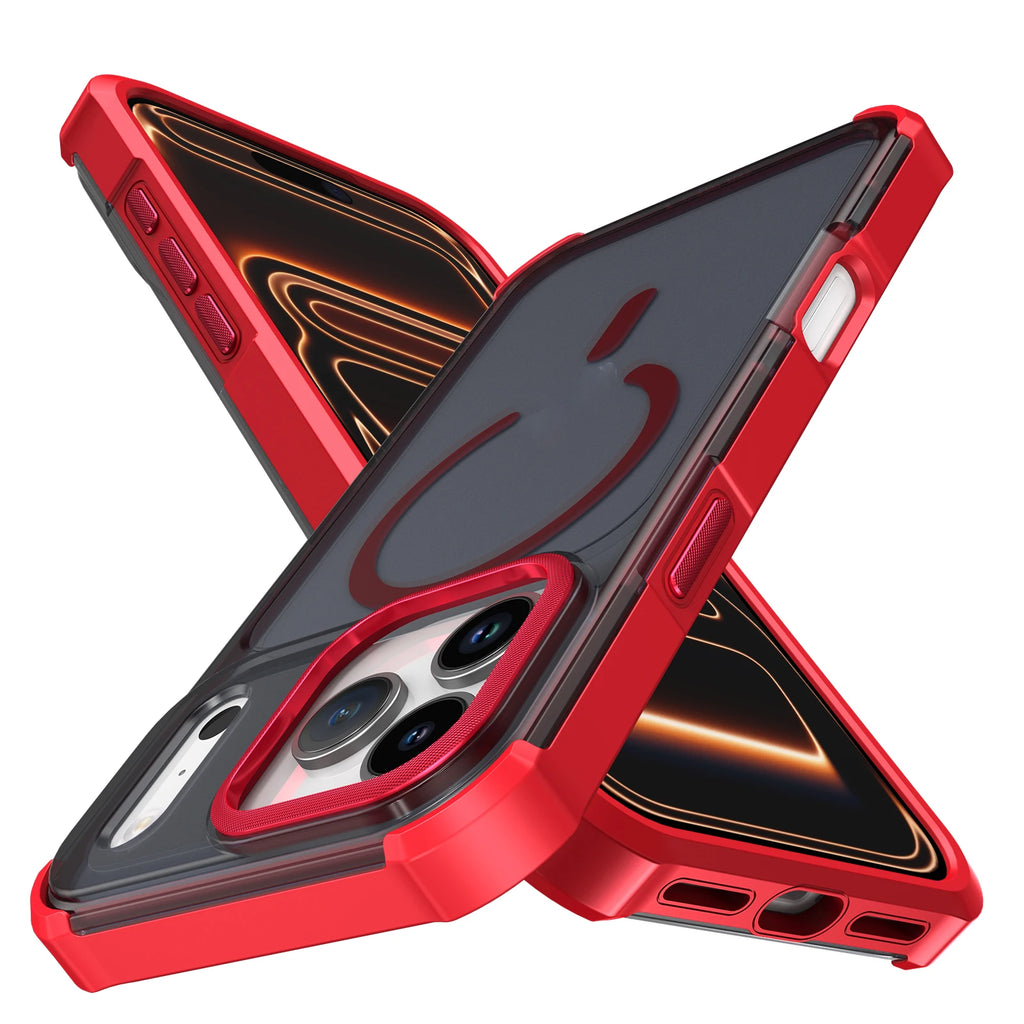 Clear AG Matte Armor Magnetic Case For iPhone 17 Air 17e 16 16e 15 14 13 12 11 Pro Max Plus For Magsafe Wireless Charging Cover