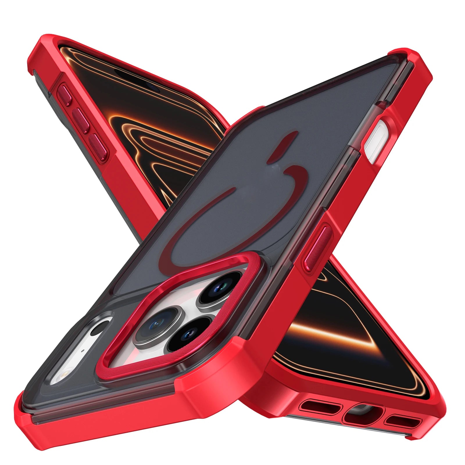 Clear AG Matte Armor Magnetic Case For iPhone 17 Air 17e 16 16e 15 14 13 12 11 Pro Max Plus For Magsafe Wireless Charging Cover