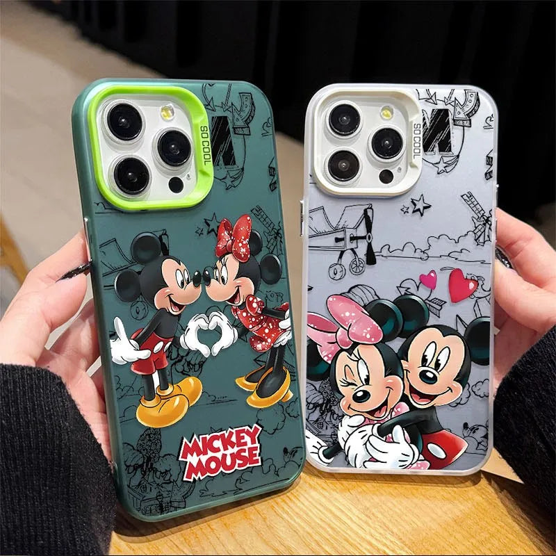 Cute Mouse Mickeys Minnies Phone Case For iPhone 17 17e 16e 16 15 14 13 12 11 mini Pro Max XR XSMAX 8 7 Air Plus Anti Fall Matte