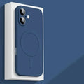 Luxury Magnetic Liquid Silicone Soft Phone Case For IPhone 16 15 14 13 12 17 Pro Max Magnetic Wireless Charging Cover