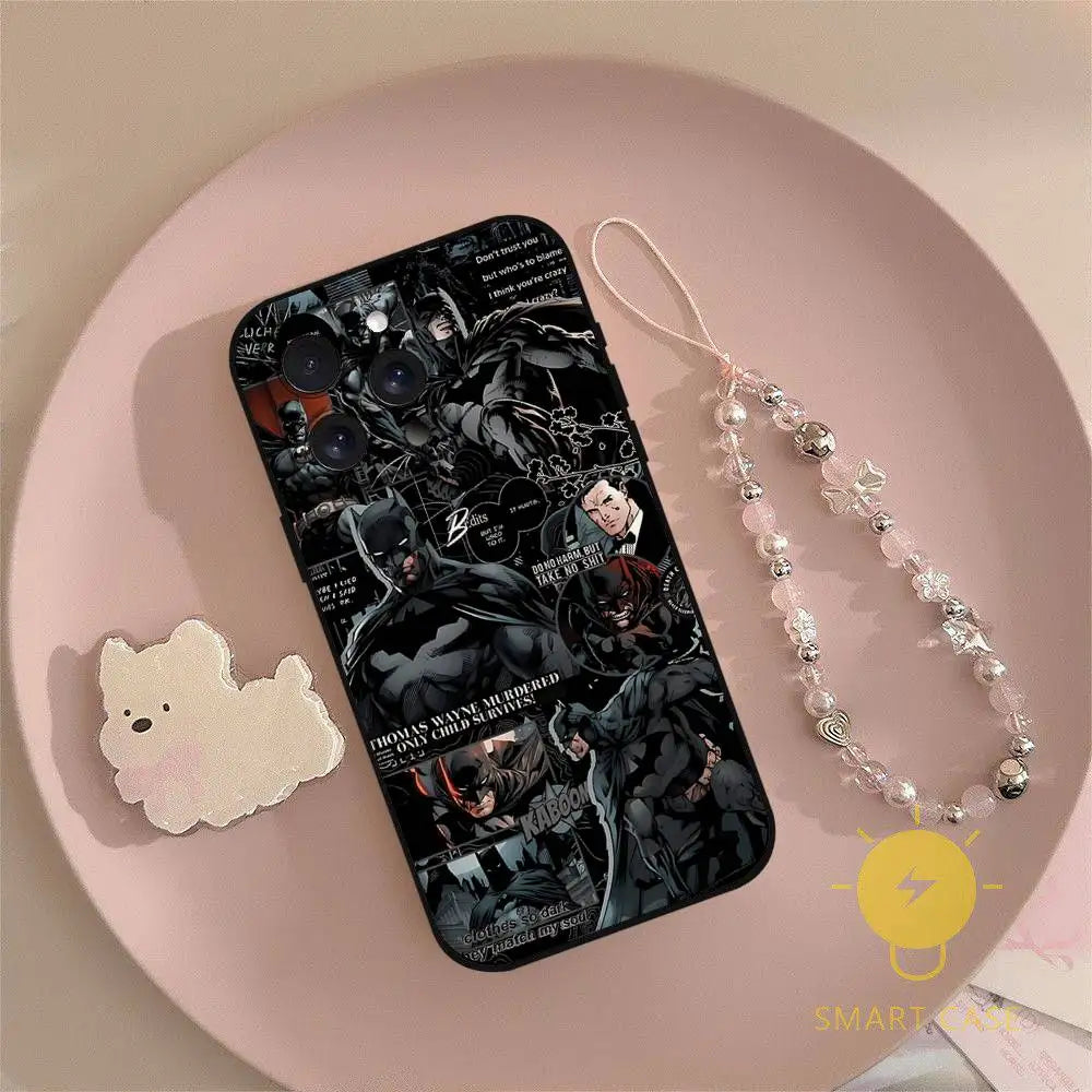 Cool B-Bat-man Phone Case For IPhone 17/16/15/13/14 Pro Max/ 11Plus/X/Xr/Xs Max/12mini