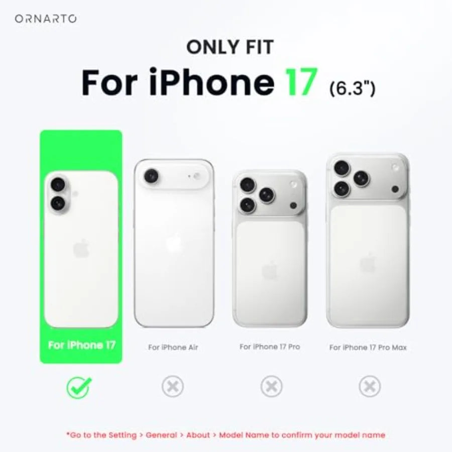 Compatible with iPhone 17 Case 6.3, Slim Liquid Silicone 3 Layers Full Covered Soft Gel Rubber Phone Case Protective Cover 6.3