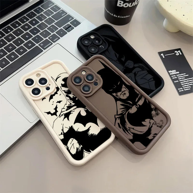 The B-Batmans Art Phone Case For iPhone 17E 11 12 13 14 15 16 17 Pro Max Fundas 17 Air 15 Plus 16e 13 Mini Silicone Back Cover