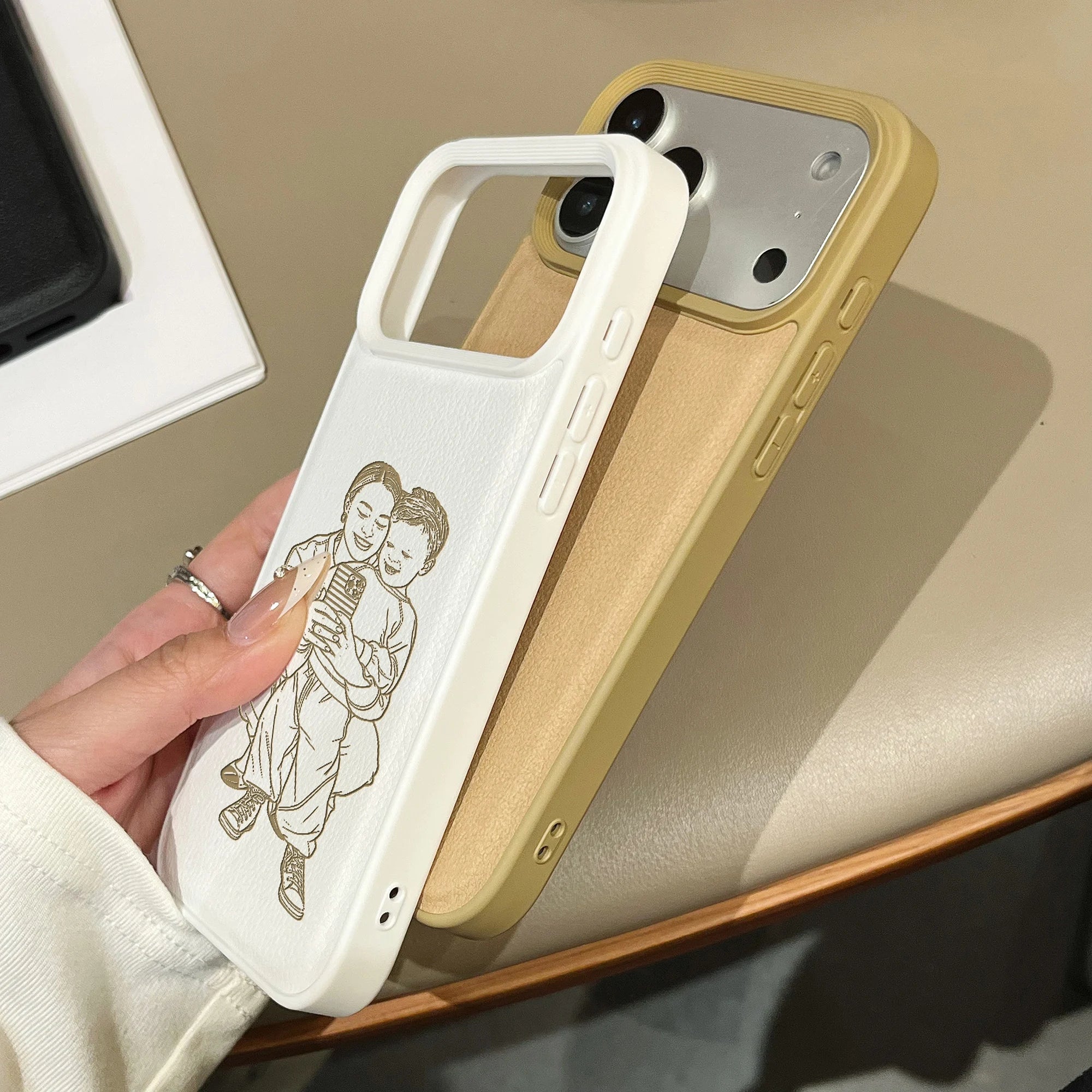 Custom Photo Image Converted to Minimalist Line Style Phone Case for iPhone 17 16 15 14 13 12 11 Pro Max 16 Plus 17 Air