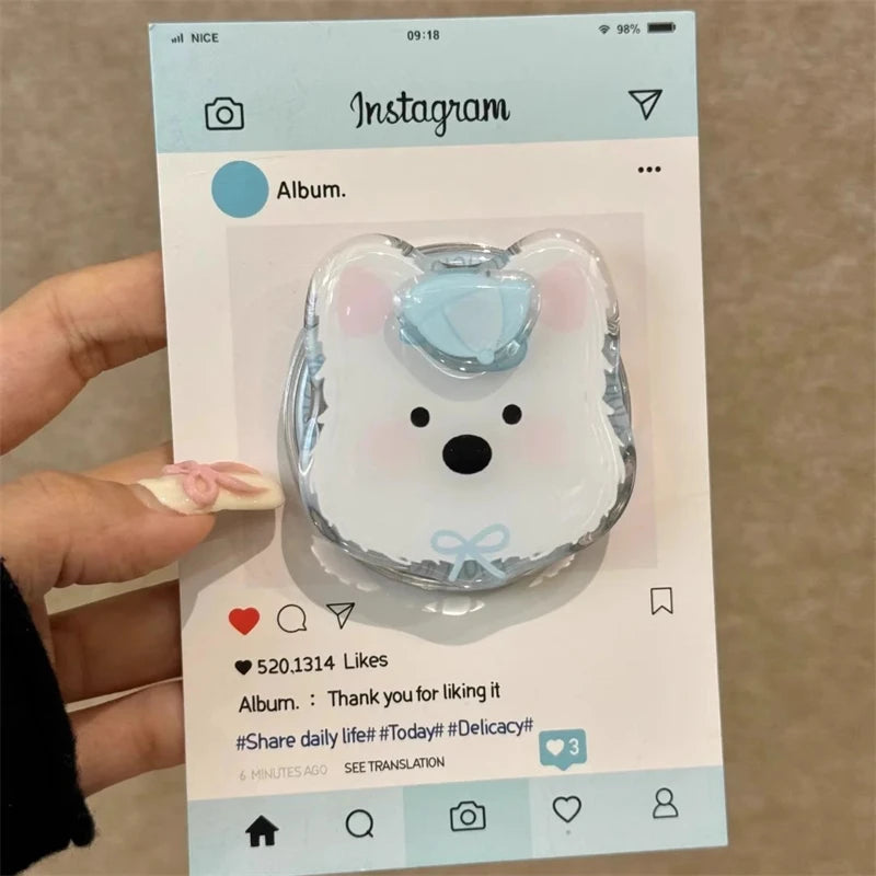 Cute Rotate Puppy Vegetable Teeth Magnetic Holder Grip Tok Griptok Phone Stand Holder Support For iPhone For Pad Magsafe Smart