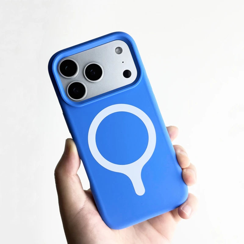 Magnetic Liquid Silicone for MagSafe Phone Case For iPhone 17 17pro max 16 Pro Wireless Charging Soft Bumper Shockproof Cover