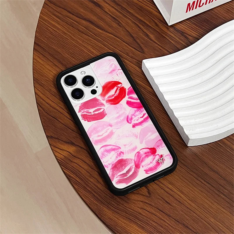 Wildflower Kensington Kiss cherub Phone Case for iPhone 17 12 13 14 15 16 Pro Max Plus Kitten Little Angel Devil lamb wf Cover﻿