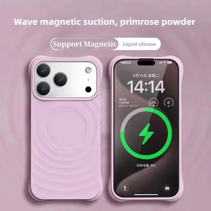 Case For iPhone 17 Pro Max Magnetic Candy Silicone Phone Case iPhone Air 16 15 14 11 12 13 Pro For Magsafe Soft Shockproof Cover