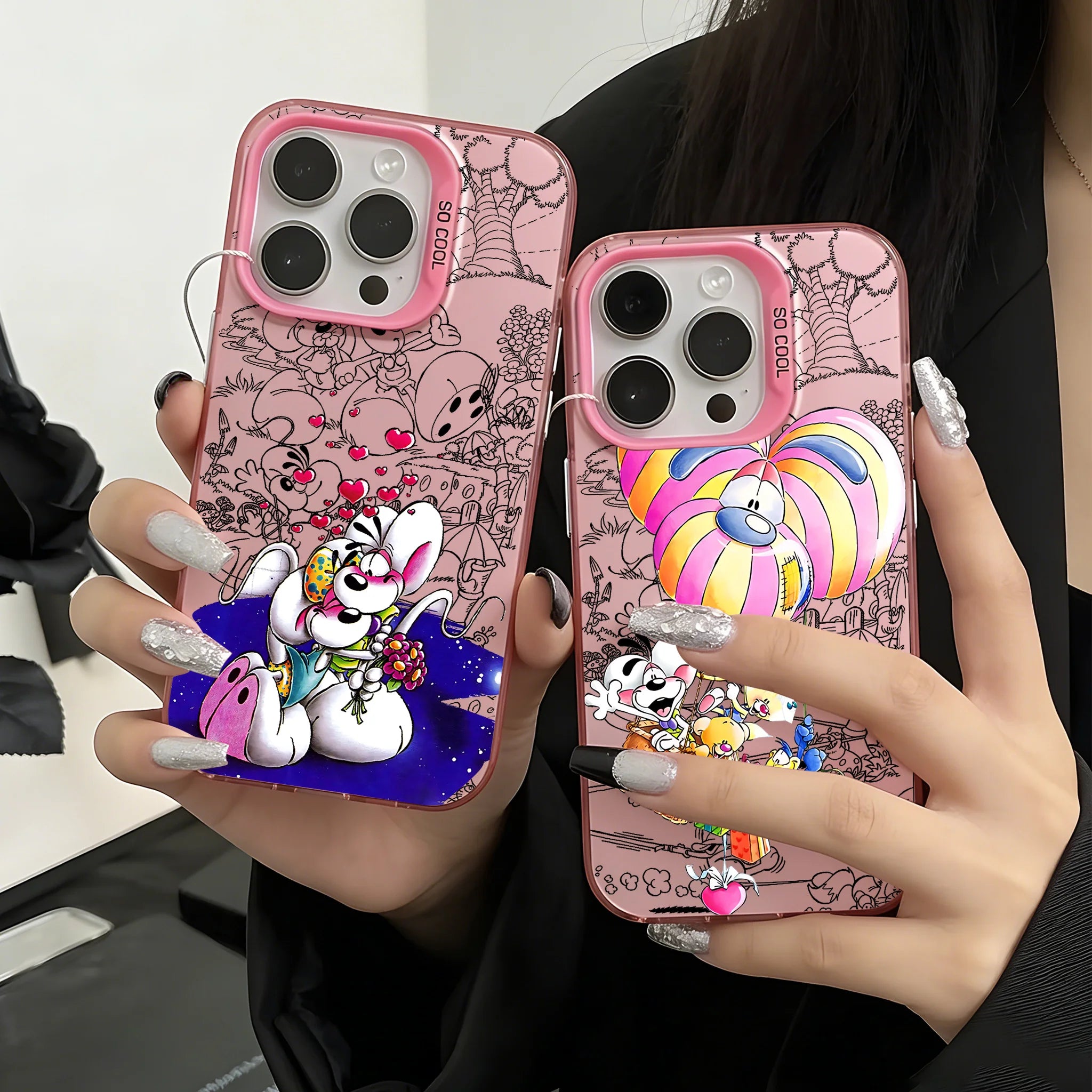 Pink Diddl Mouse Phone Case For iPhone 17 16e 16 15 14 13 12 11 mini Pro Max X XR XSMAX 8 7 Air Plus Anti Fall Matte Back Cover