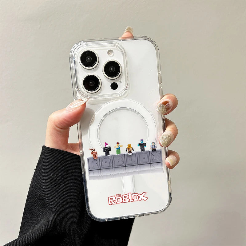 R-Robloxes Magnetic Case for Samsung Galaxy S26 Ultra S25 Edge S24 Plus S23 FE A57 A56 A55 A54 A36 A35 A17 A16 A15 A07 A06 Cover