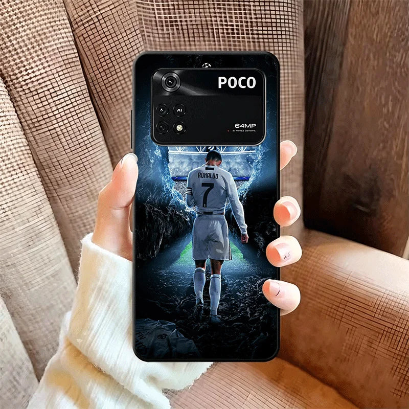 Football Star R-Ronaldo C-CR7 Soft Phone Case for Xiaomi Poco X5 X6 X7 X8 Pro Max X3 F7 F8 Ultra M8 M7 M6 M5 Redmi 15 15C 14C 13