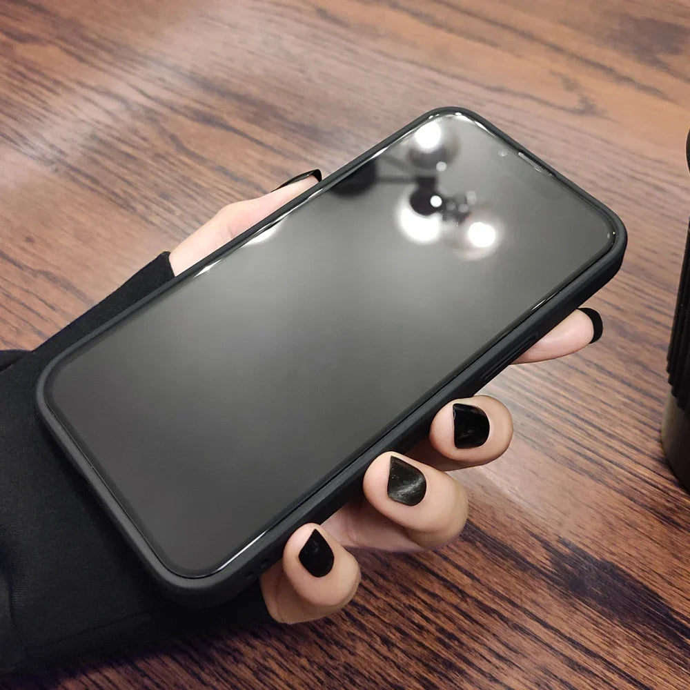 Luxury Shockproof Matte Phone Case For iPhone 15 14 13 12 11 16 17 Pro Max AIr Plus Bumper Transparent Cover