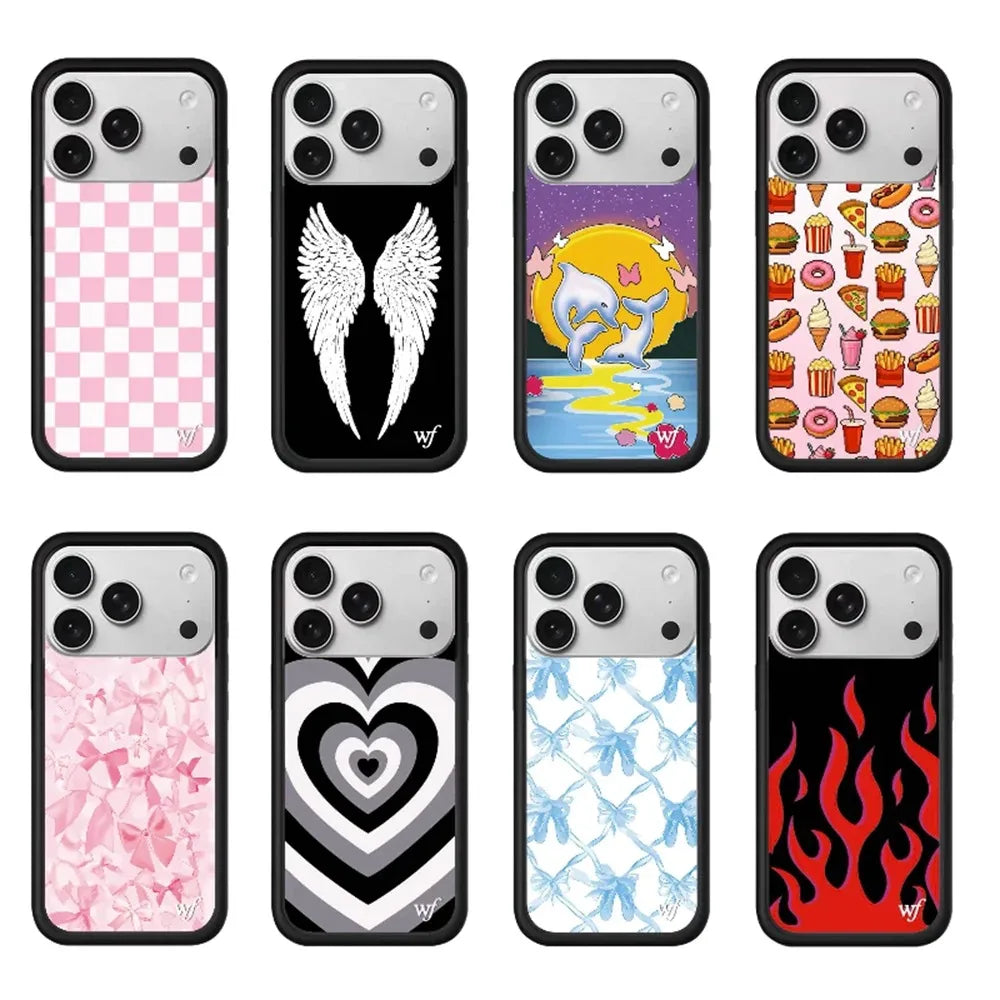 Wildflower Hot On Pointe Blue wf  3D Pink Black Angel wings Baby Phone Case For iPhone 12 13 14 15 16 17 Pro Max Plus Cover﻿﻿﻿﻿﻿