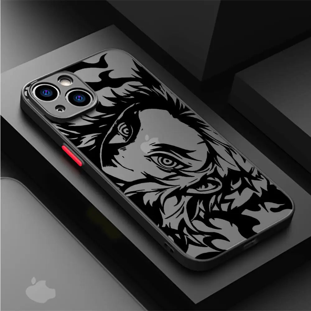 Demon Slayer Kimetsu No Yaiba Phone Case for Apple iPhone 15 Pro Max 13 14 Plus 12 Mini 11 Pro XR 8 SE 7 XS MAX Matte Cover