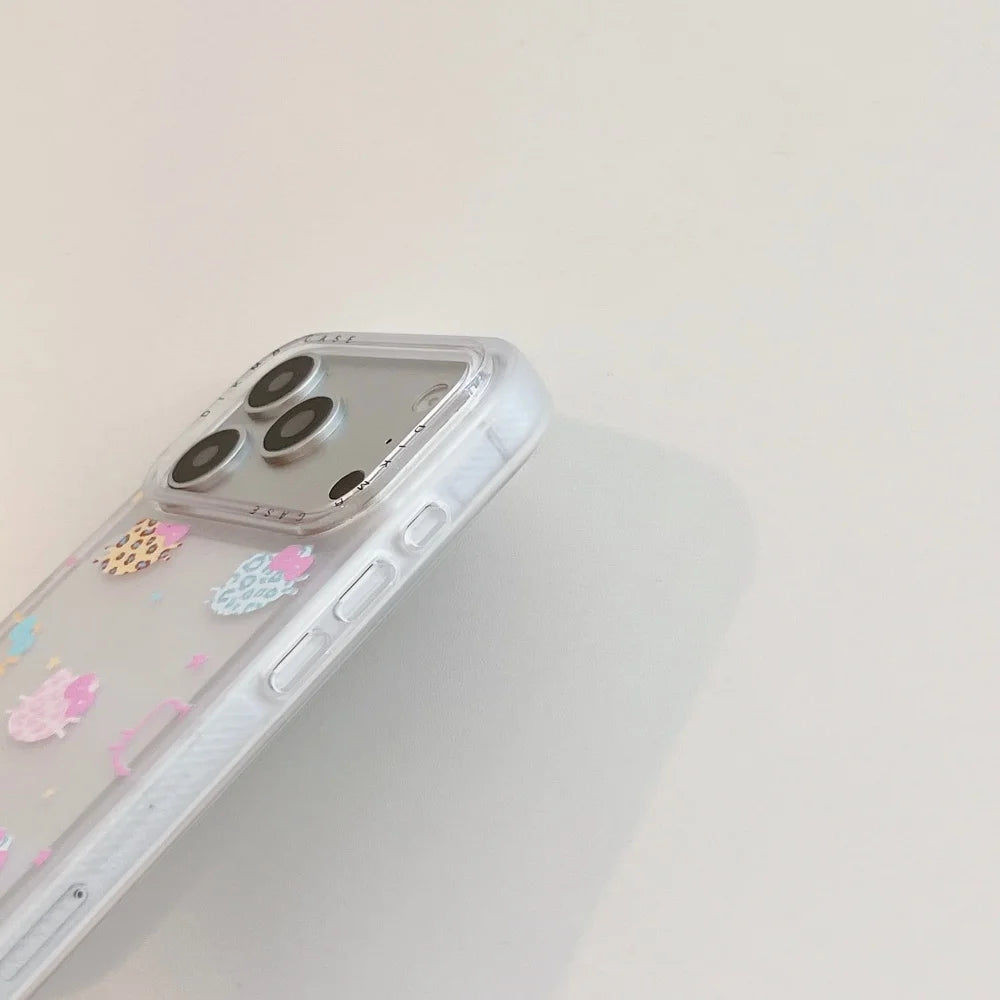 Luxury Frosted Leopard Print Hello Kitty Head Phone Case for iPhone 17 Pro 15 16 Pro Max  Protection Cover Cute Cartoon Funda