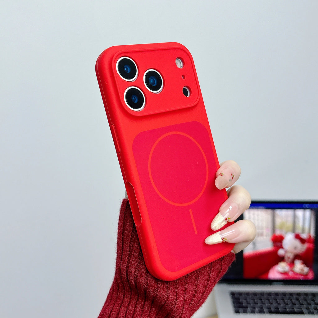 Original Silicone Bright Lucky Color Case for Apple iPhone 17 Air 16 15 14 13 Pro Max Plus Magnetic Wireless Charging Soft Cover