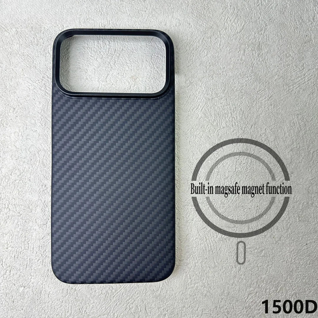 Premium Kevlar Carbon Fiber Case for iPhone 17 Pro Max Air 16 15 Ultra Thin For MagSafe Aramid Fiber Protective Cover