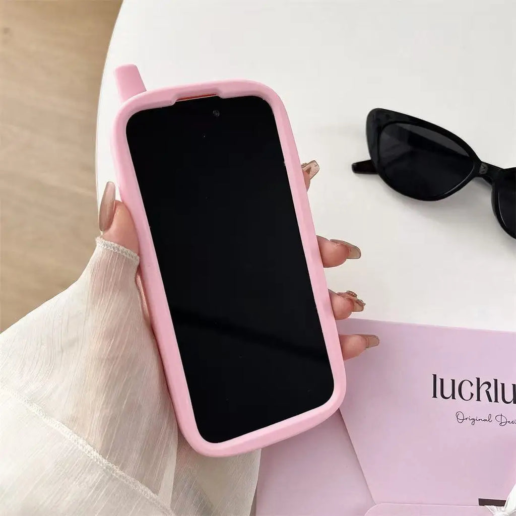 For iPhone 17 Promax 16 15 14 13 12 Pro Max Phone Case 3D Sanrio Hello Kitty Retro Mobile Phone Cartoon Y2k Soft Silicone Cover