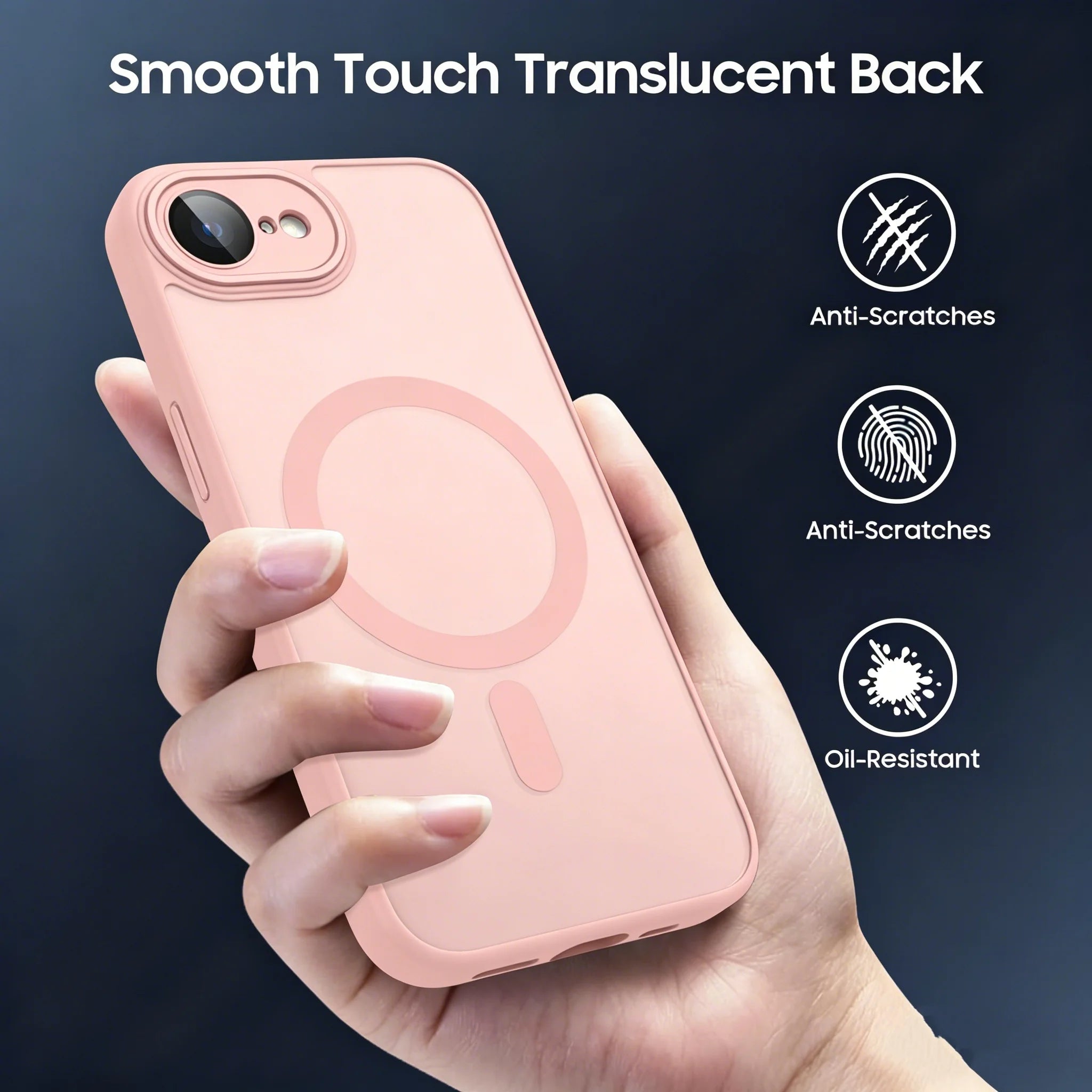 Magnetic Magsafe Wireless Charge Case For iPhone 16e Hybrid Shockproof Cover For iphone 16e Translucent Hard Back Silicone Shell