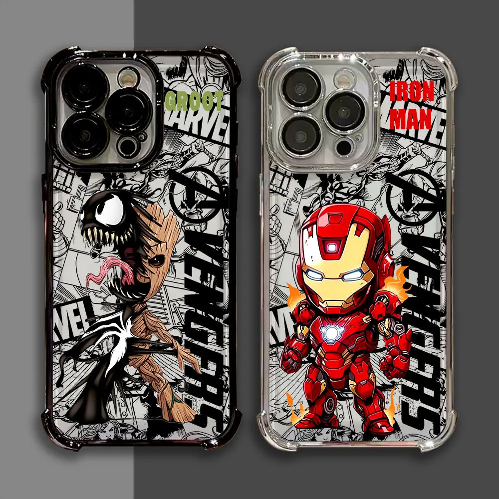 Baby The Avenger Marvel Groot Luxury Case For iPhone 17E 17 16 Pro 15 14 13 12 11 Pro Max 17 Air 16 E Plus Silicone Phone Cover