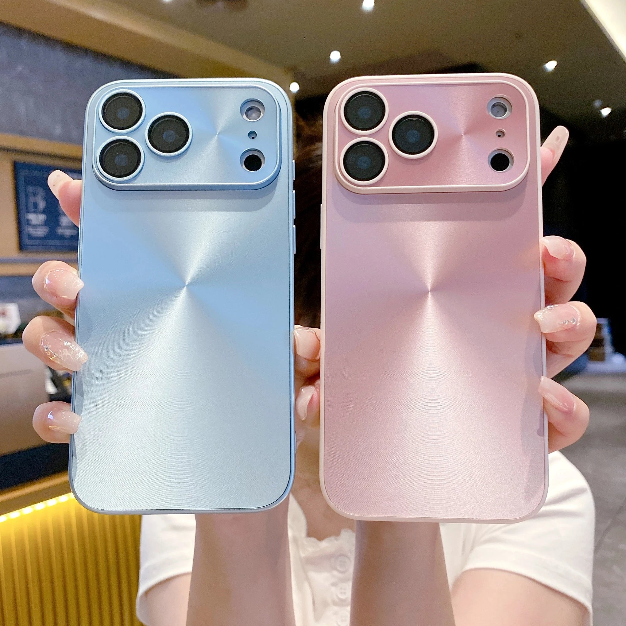 Laser Aurora CD Pattern Matte Case For iPhone 17 Air 16 15 14 13 12 11 Pro Max Plus Shockproof Glass Lens Bumper Phone Cover