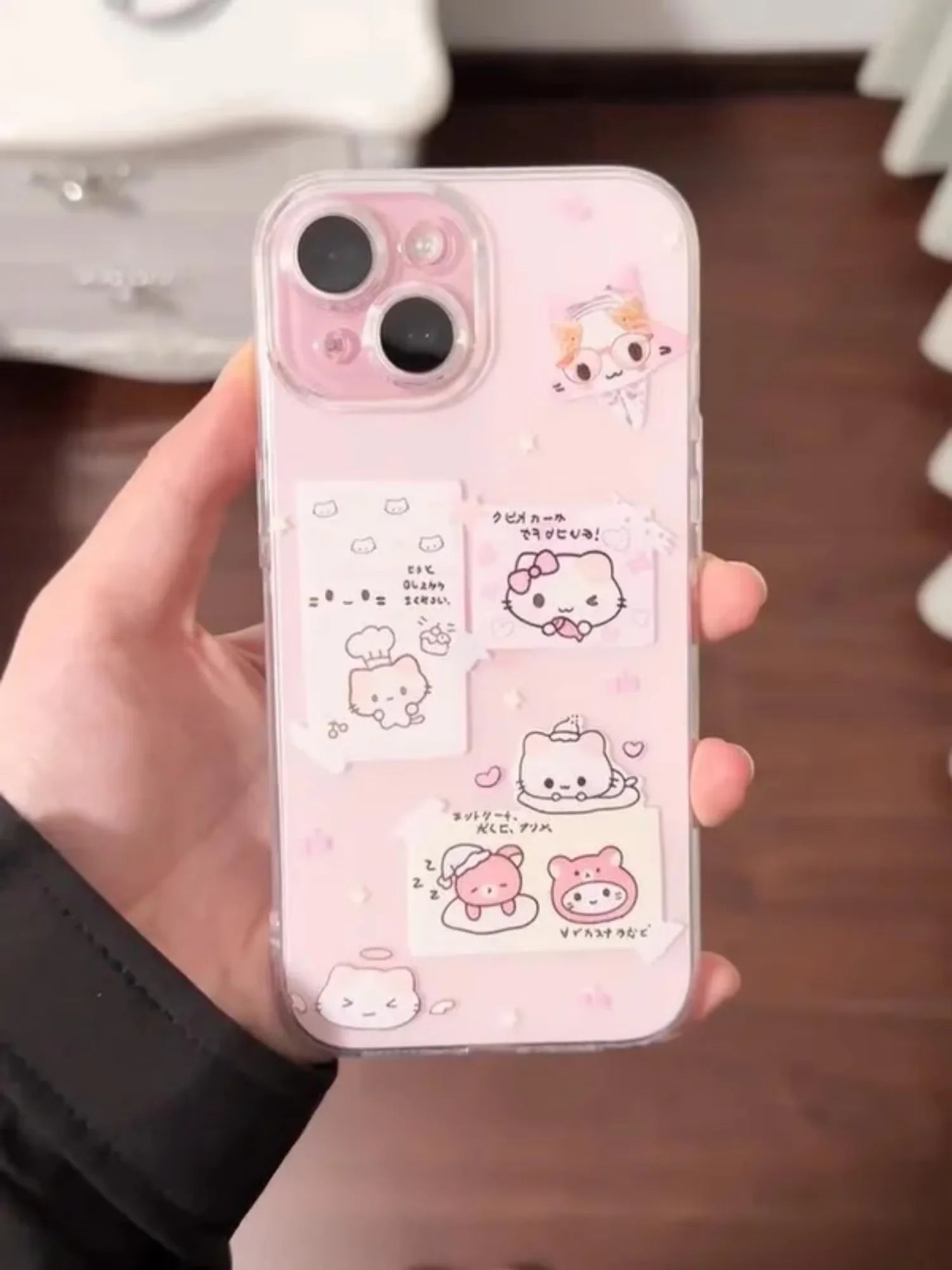 Pink Cute Sweet Kitten Phone Case For iPhone 17e 17 16e 16 15 14 13 12 11 Mini Air Pro Max X XR XSMax 7 Plus Soft Back Cover