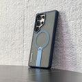 Metal Bracket Magnetic Charge Case For Samsung Galaxy S25Ultra S25Plus S24Ultra S24Plus For Magsafe Stand Shockproof Phone Cover
