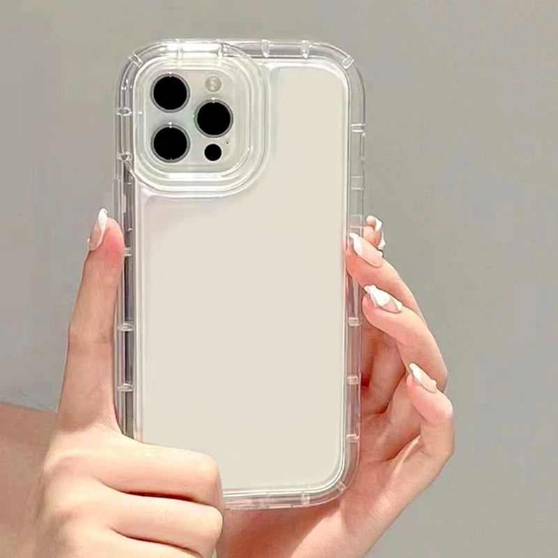 Airbag Shockproof Phone Case For Samsung S25 Ultra S24 Plus S23 FE A56 A55 A36 A35 A15 A14 A73 A04s Clear Soft Silicone Cover
