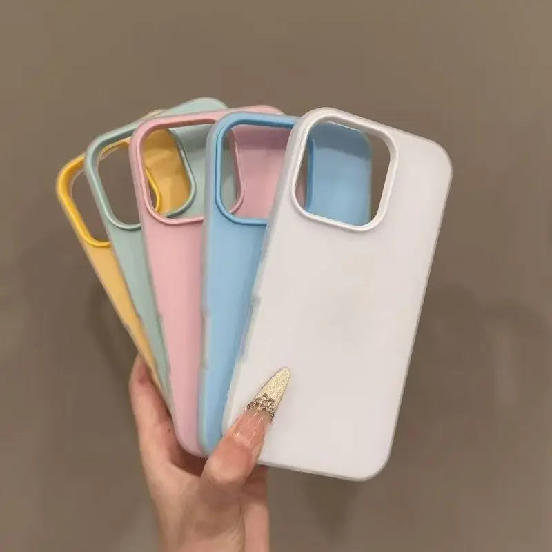 Soft Matte Candy Transparent Silicone Phone Case For iPhone 17 16 15 14 13 12 11 Pro Max XS XR X 7 8 Plus Shockproof Back Cover
