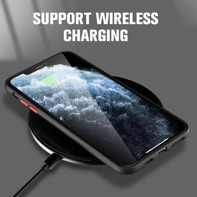 Hard Matte Case For iPhone 17 Air 16 16e 15 14 13 Mini 12 11 Pro Max Plus Phone Magsafe Magnetic ireless Charge Cover funda Capa