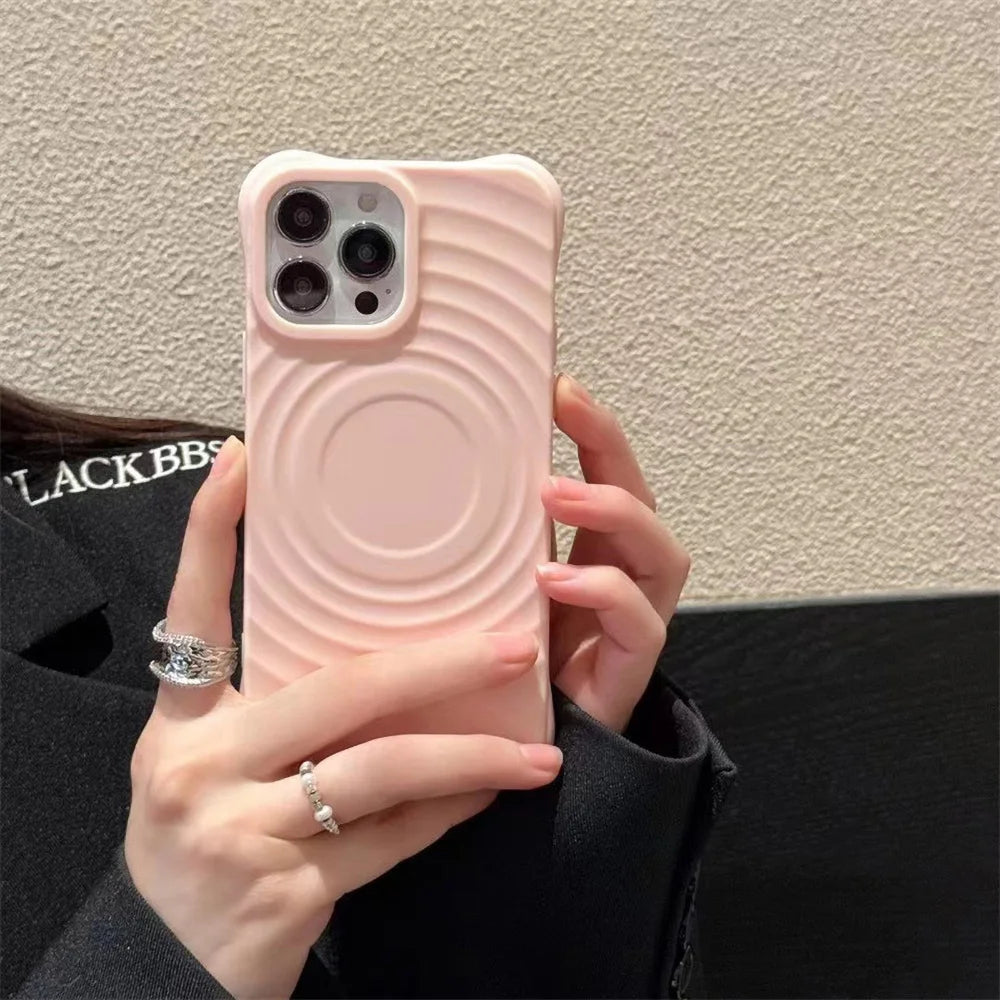 Magnetic Silicone Phone Case For iPhone 17 Pro Max Air 16 13 11 15 14  12 17promax 16promax 15promax Shockproof Funda Cover