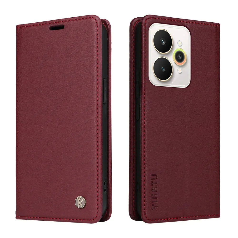 For Realme 15 Pro 5G Magnetic Leather Flip Book Funda For OPPO Realme 12 13 14 16 Pro Plus Case Realmi 16 Pro 15T 14T Cover