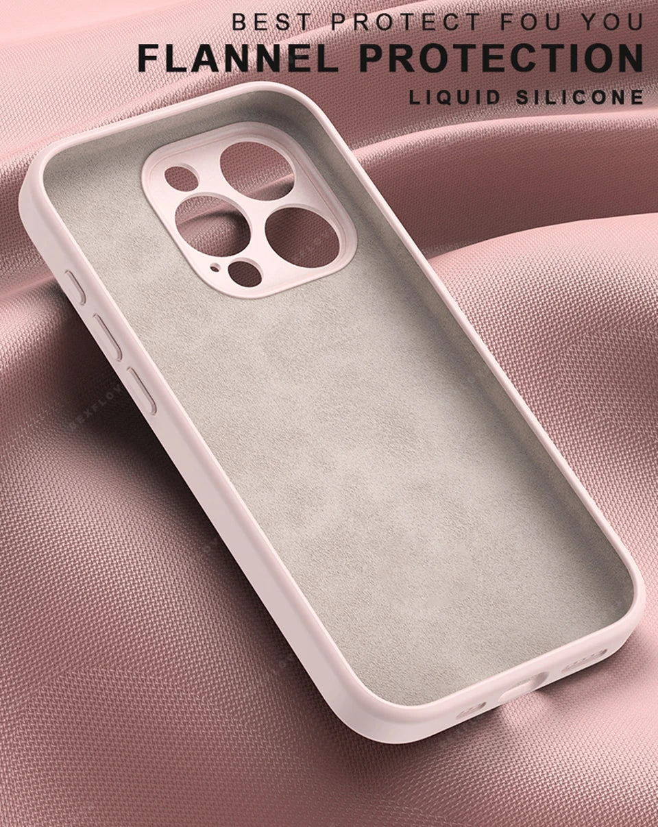 Magnetic Ring Holder Liduid Silicone Stand Phone Case For iPhone 15 14 16 Plus 11 12 13 16 Pro Max Magsafe Protector Soft Cover