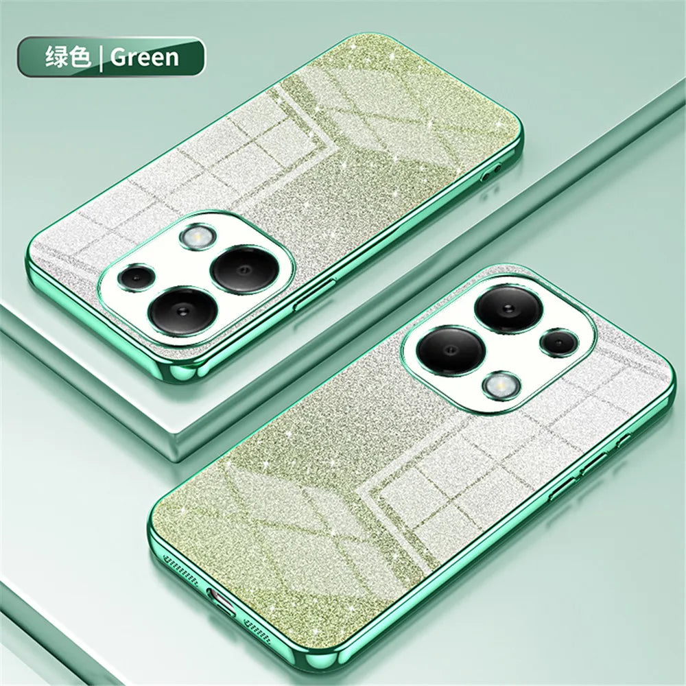 Luxury Plating Glitter Case For Xiaomi Redmi Note 13 Pro Plus 5G Note 13 Pro Redmi 13C A3 Mi POCO X6 M6 Pro C65 13T Soft Cover